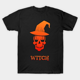 Halloween witch skull T-Shirt